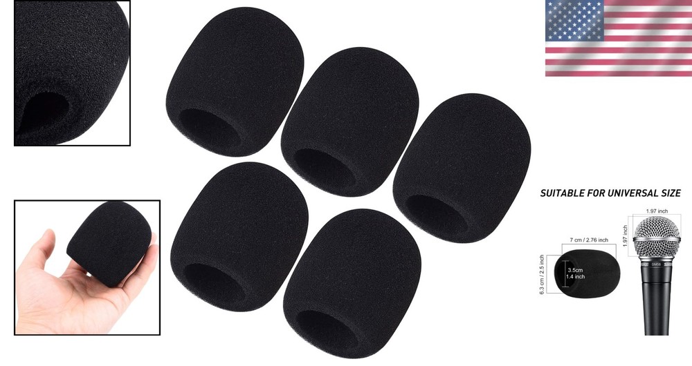 Professional Foam Microphone Windscreen Set: 5 Covers for Clean Singing
