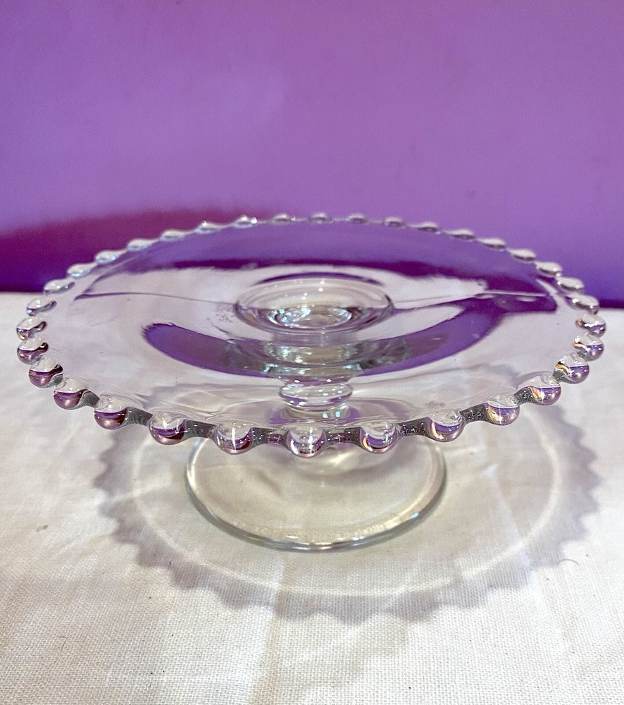 SET CANDLEWICK : COMPOTE 5 1/2” & 3” Sugar BOWL Depression EUC CLEAR