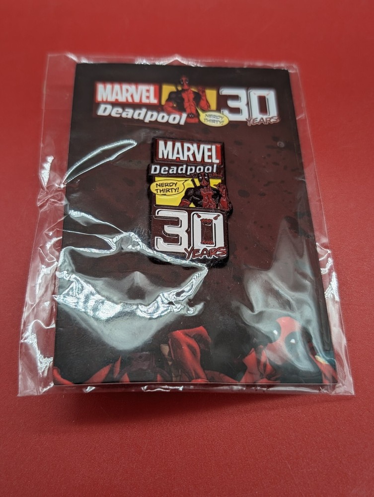 Marvel Comics Deadpool 30 Years Nerdy Thirty! Lapel Pin New MOC