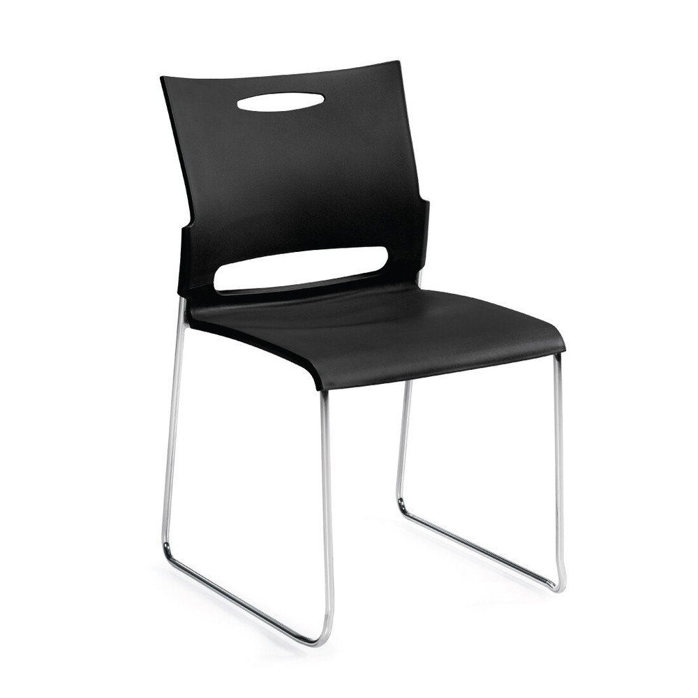 GOF 36" Modern & Durable Espresso Round Table Set w/ 2 Stackable Chairs