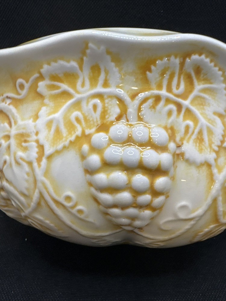 Ceramic Basin Wall Decor Mid Century 1950s Grapevine Pattern