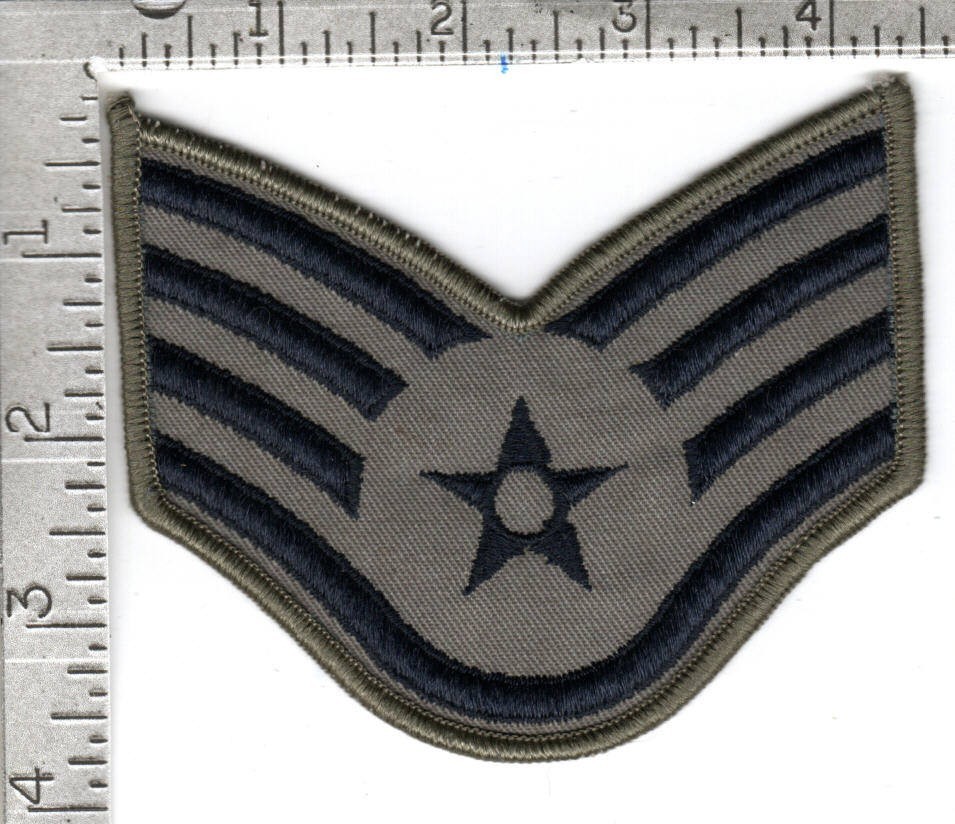 USAF patch chevrons (circa 2011-2021) one Staff Sergeant ABU Chevron