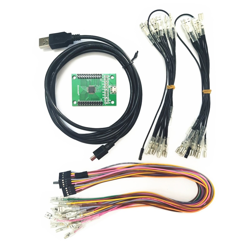 Arcade USB Encoder Controller 187 Wiring 2 Players DIY Kit For PI Mame PC PS3