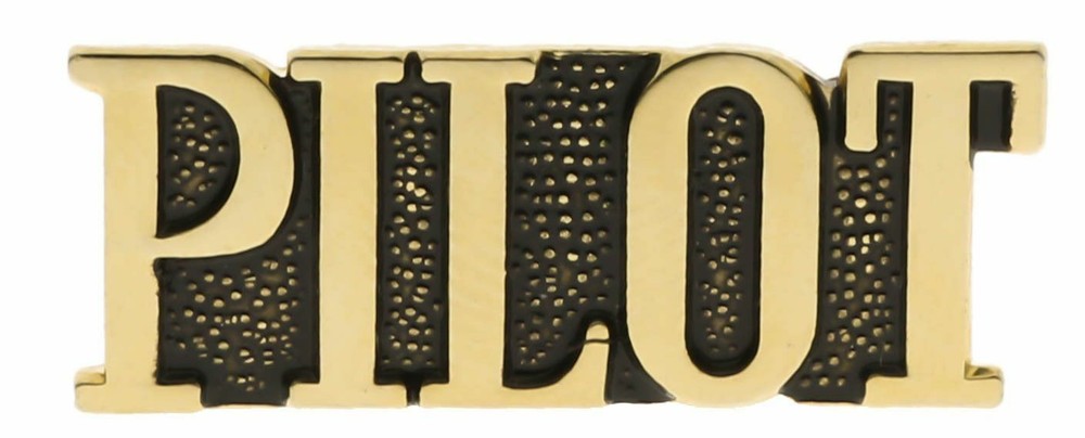 Pilot Script Hat or Lapel Pin H15835 F4D22F