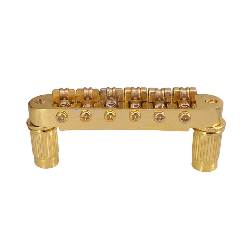 Gold Roller Saddle Bridge Tailpiece Locking Post for Les Paul LP SG Replacement