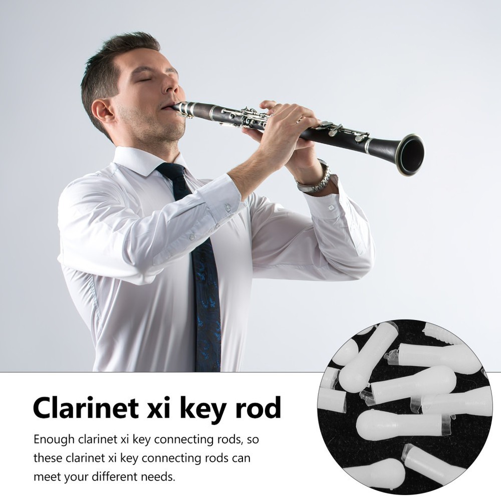 20 Pcs Instrument Accessory Clarinet Tools Plastic Rod Connectors