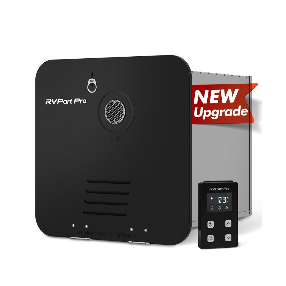 RV Tankless Water Heater, RVPart Pro GT60, with 15"x15" Black Door and Remote...