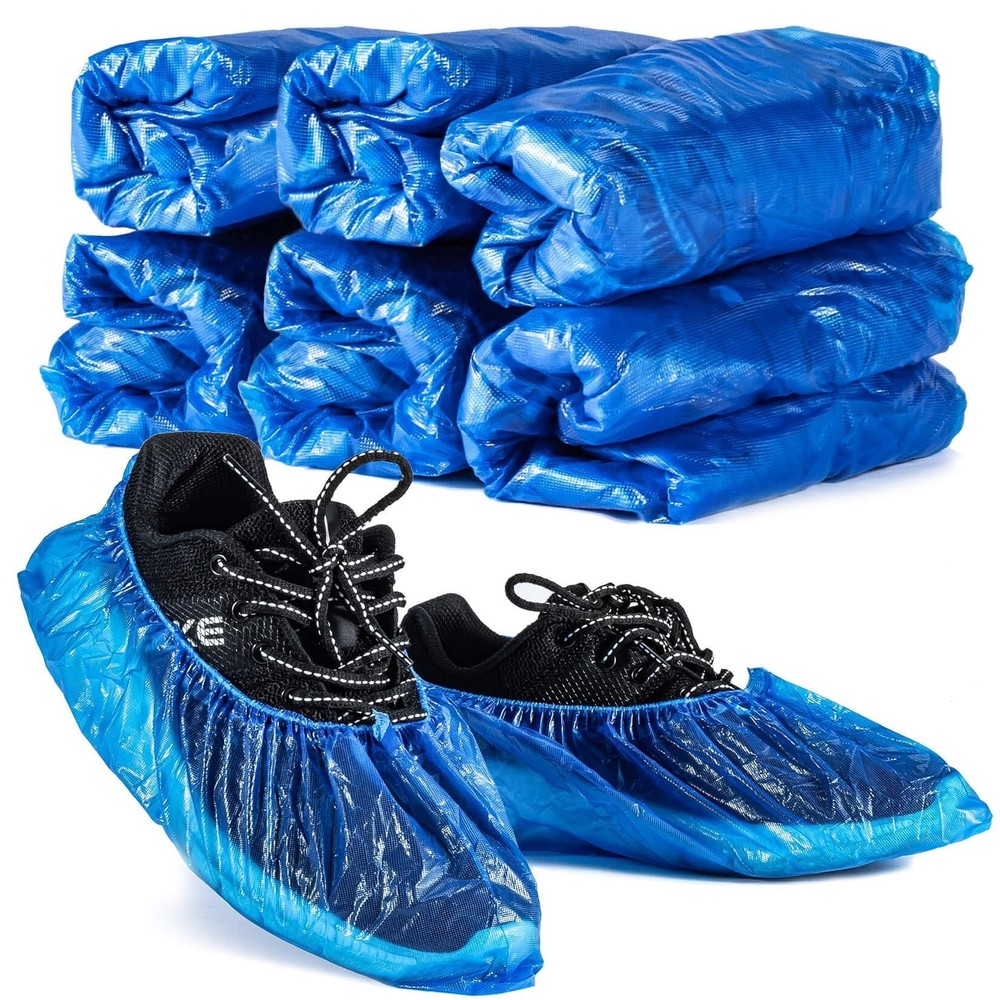 60 Pack (30 Pairs) Shoe Covers - Boot Covers Plastic Disposable