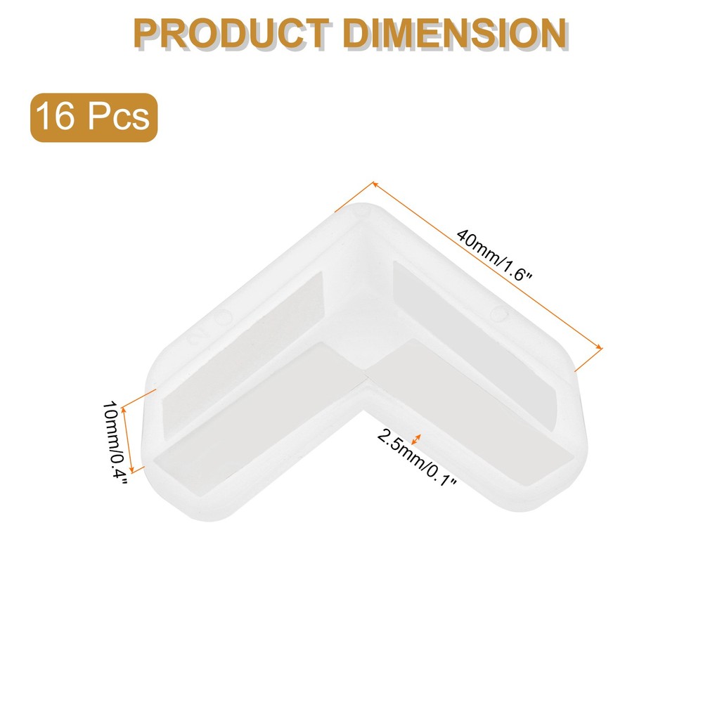 Corner Protectors 16Pcs Table Corner Protectors(L-shaped, White)