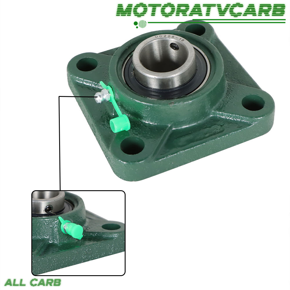 ALL-CARB 2 × 1" Bore UCF205-16 Solid Base Pillow Block Flange Mounted Bearing