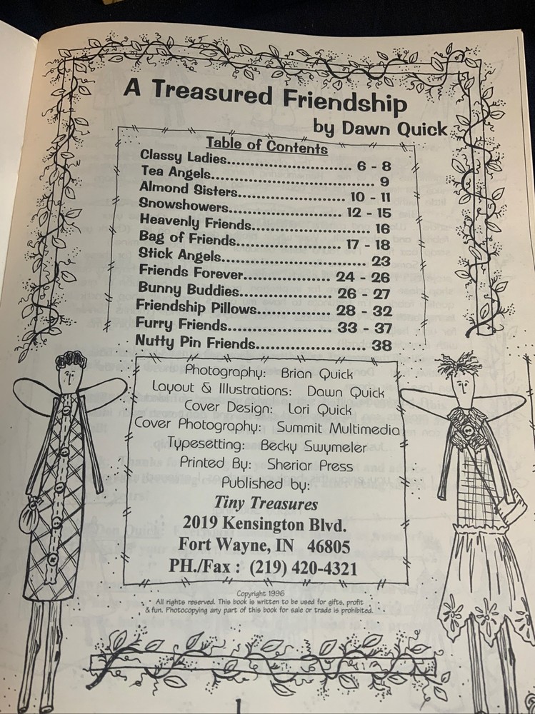 Tiny Treasures ‘A Treasured Friendship’ Pattern Book With 1 Doll