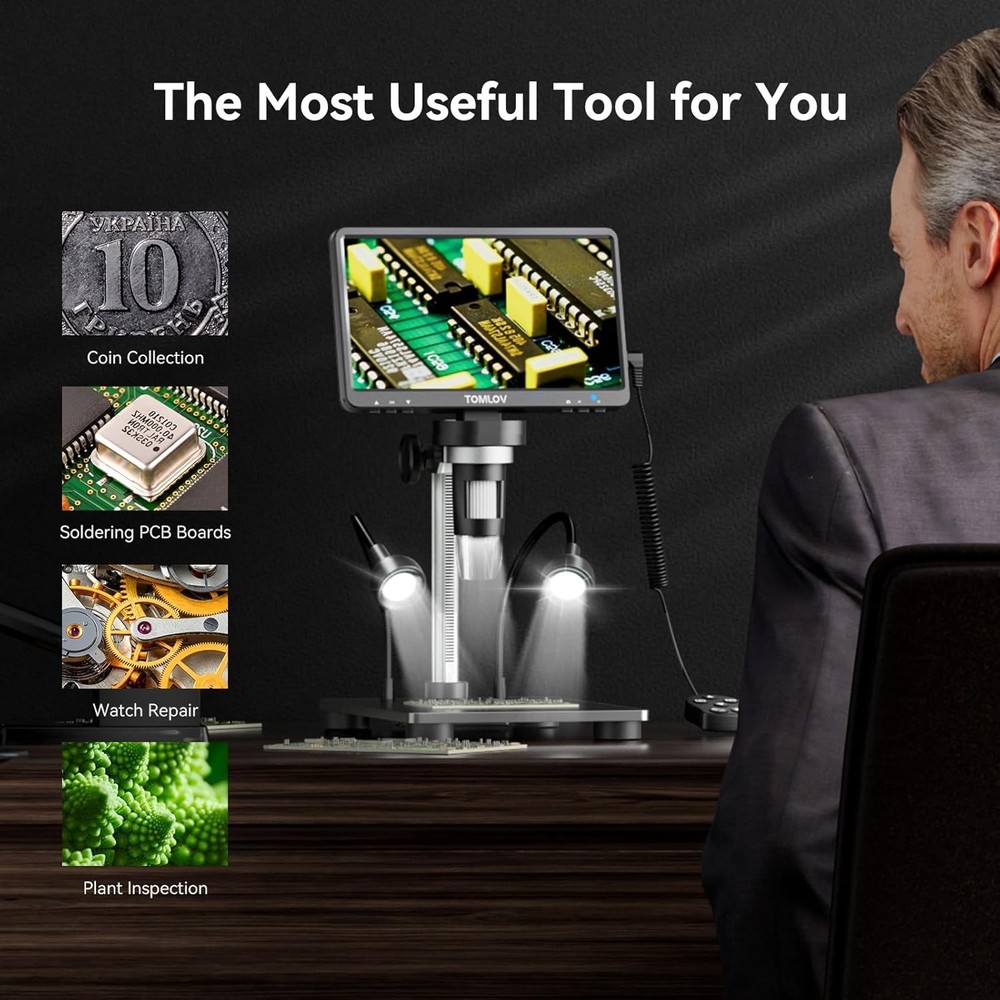 LED Lighted Microscope with 1200X Magnification for Precision Observations