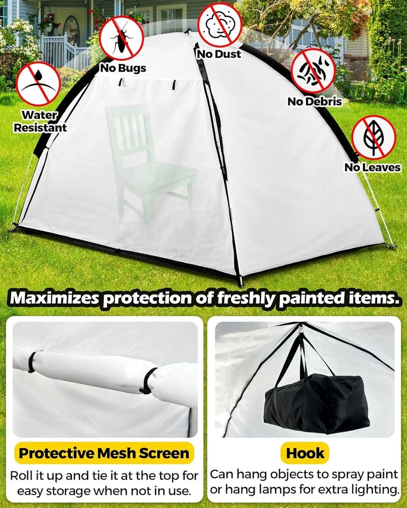 Hobby Paint Shield Tool with Storage Bag and Foldable Connection Poles