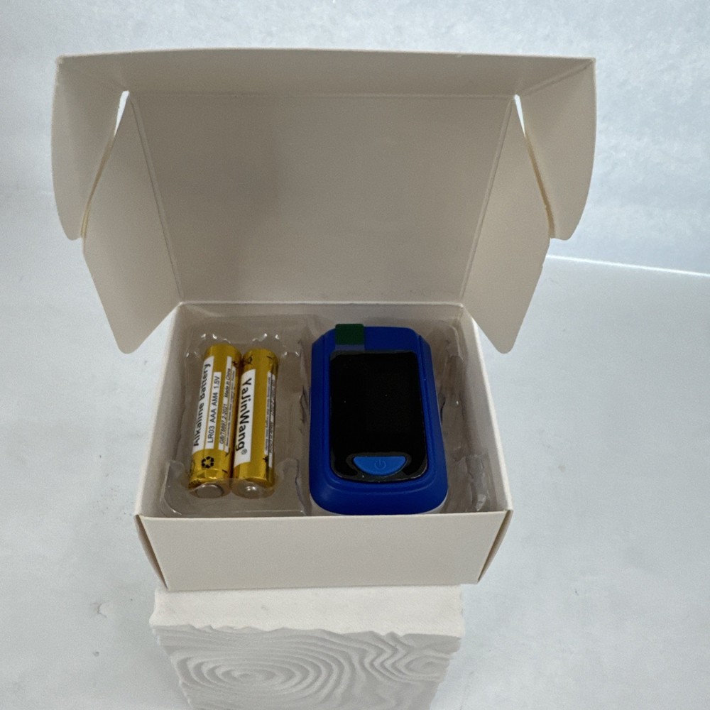 Pulse Oximeter for Finger Tip - Blue - Includes Instructions 6-5