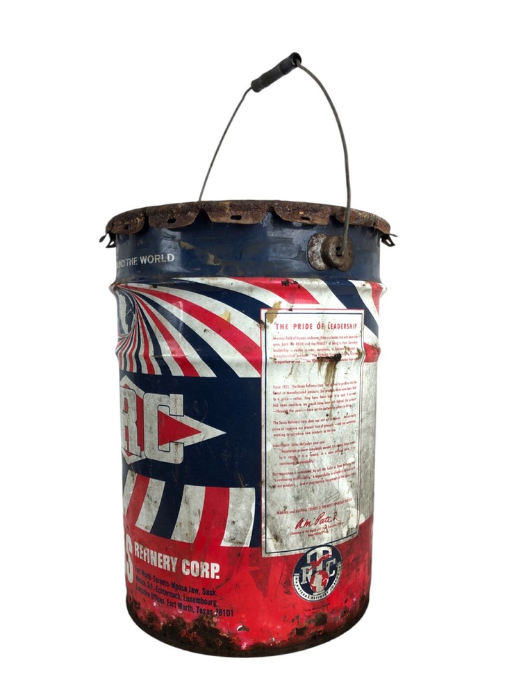Texas Refinery Corp 6 Gallon Can Red White Blue Great Graphics!