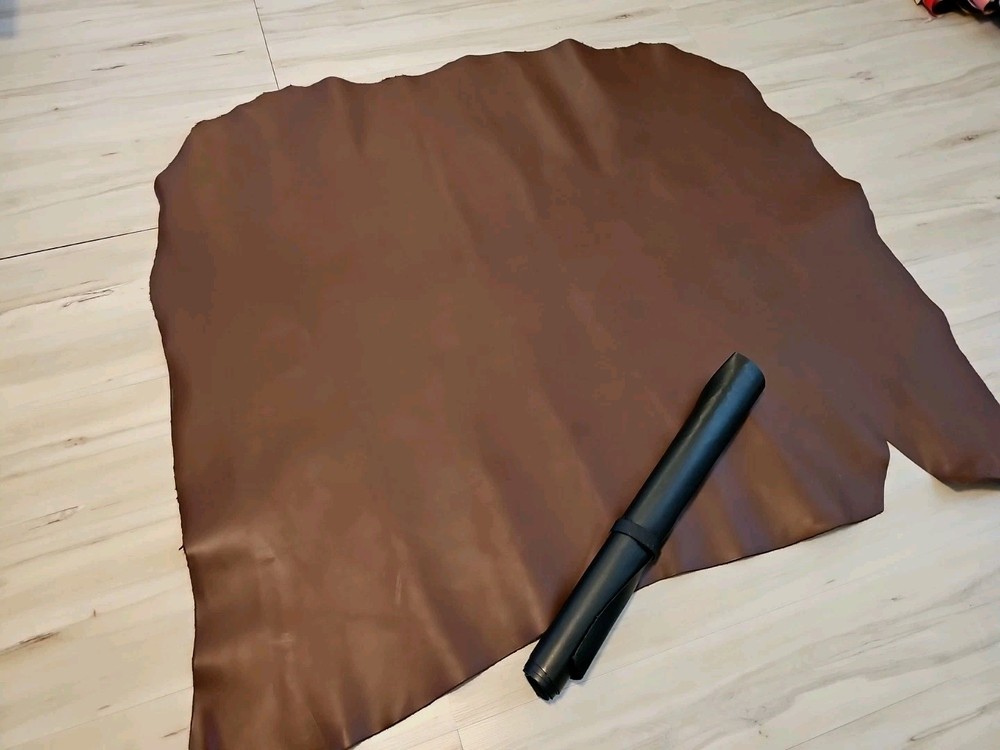 3-4oz CHOCOLATE BROWN VEGETABLE TAN SHOULDER LEATHER PANEL,SHEET,SQUARE, 15+s