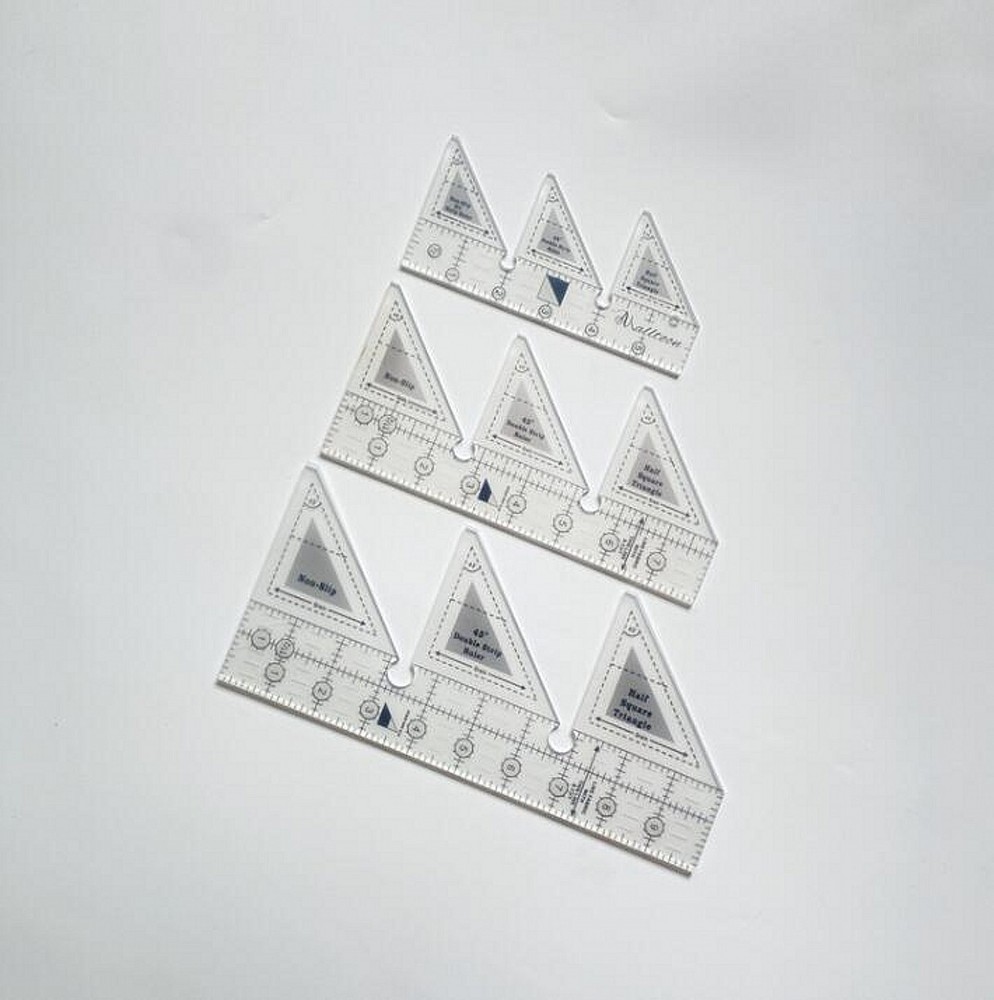3 Size 45 Degree Quilting Acrylic Patchwork Ruler Double Strip DIY Art Craft