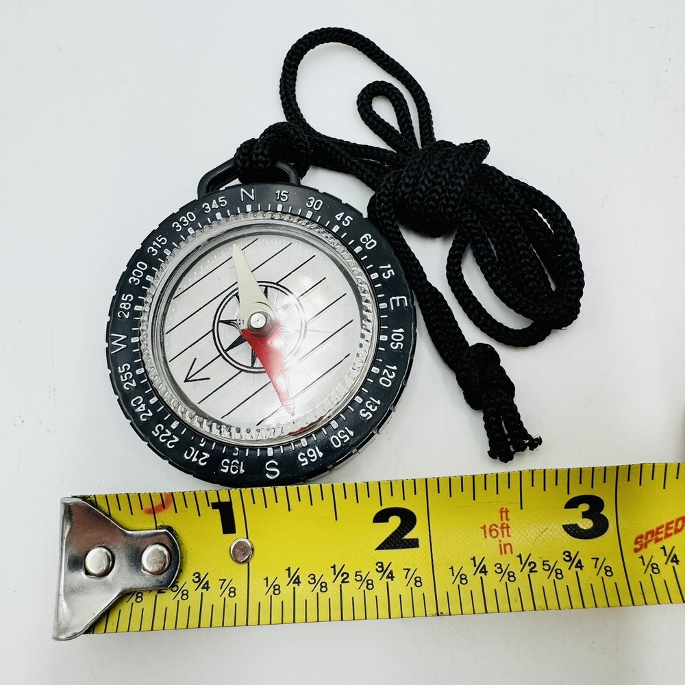 Compass Liquid Filled See-Through Capsule 2" Graduated in 5° Increments Lanyard
