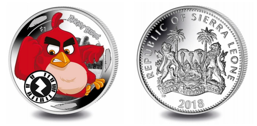 SIERRA LEONE 2018/19 'Angry Birds™ Chuck & Red' Interactive Coins w/Special Code