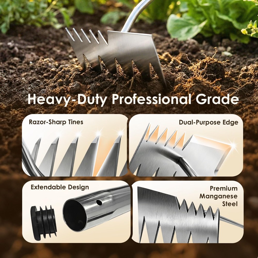 Weed Puller Tool, 2026 Upgraded Portable Manual Weeding Tools Gardening, 6 Te...