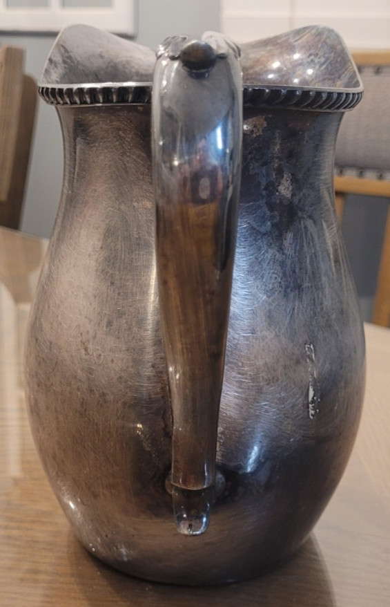 Vintage Silverplate Water Pitcher Crescent Silverware