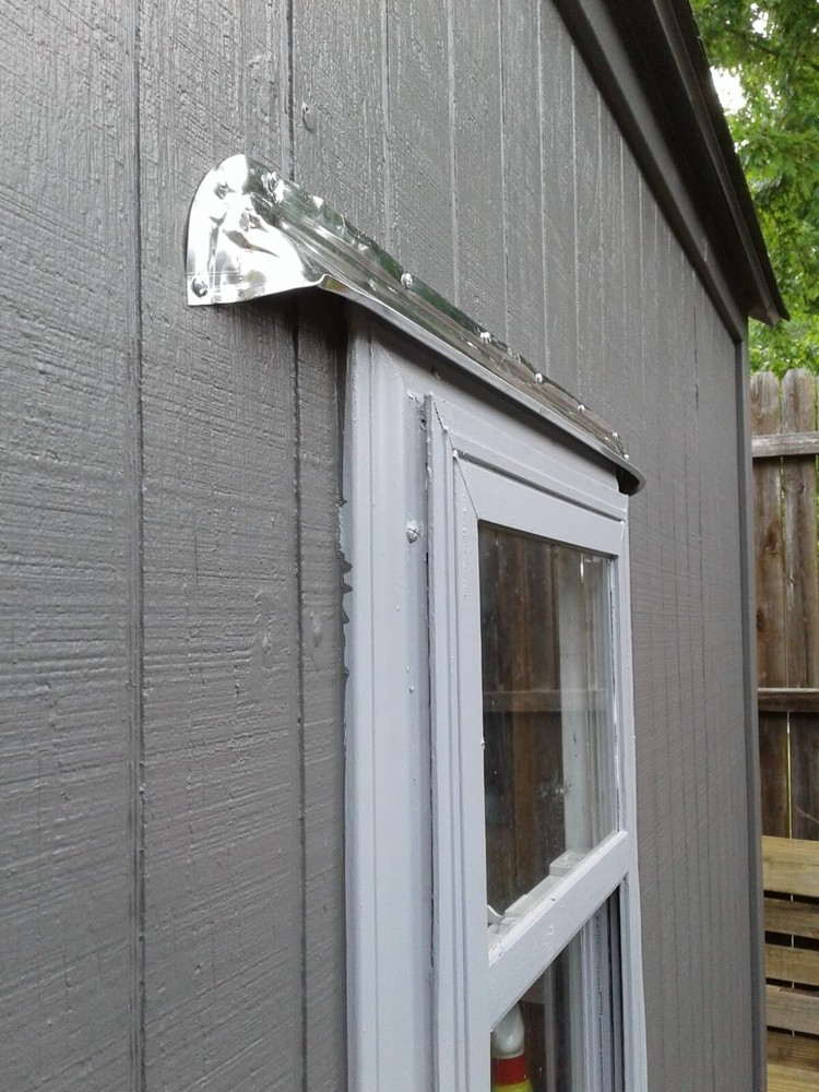 32 Inch Mill-Finish Aluminum Drip Cap Rain Gutter for RV Trailer Door or Windows