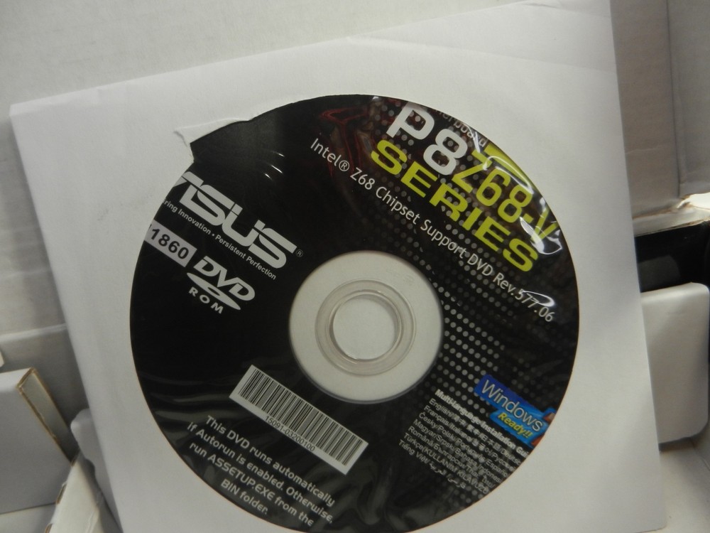 Asus P8Z68-V PRO EMPTY BOX + Manual + i/o shield + Drivers & Utilities CD/DVD