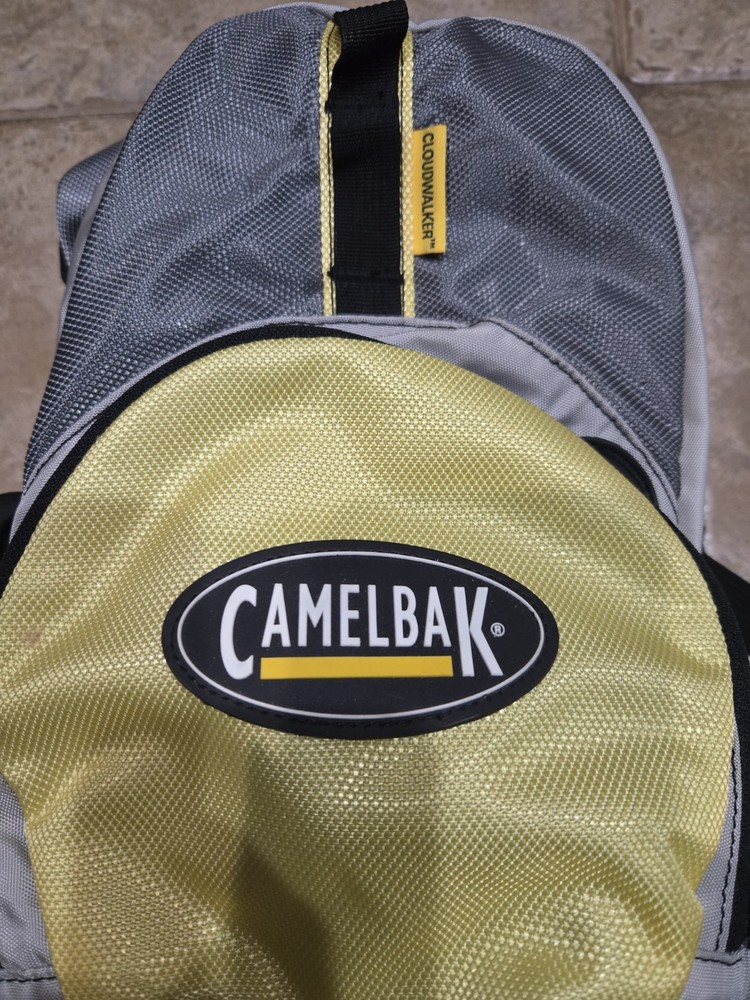 CAMELBAK Fourteener Backpack Yellow Grey Hydration Pack Hiking 3L Bladder EUC