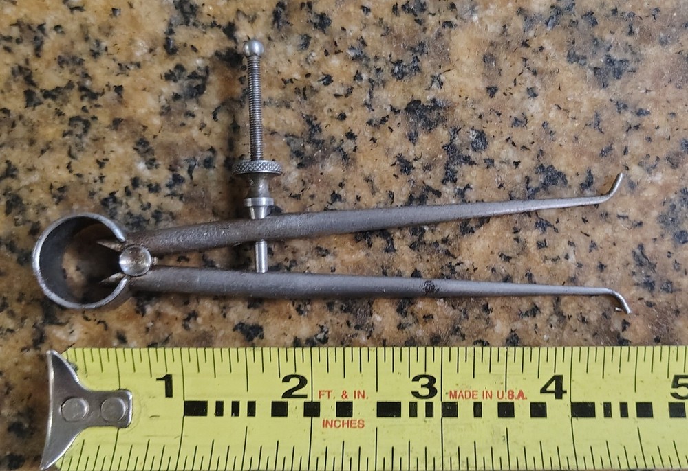 🗽 VINTAGE L S.STARRETT 4"OD CALIPER