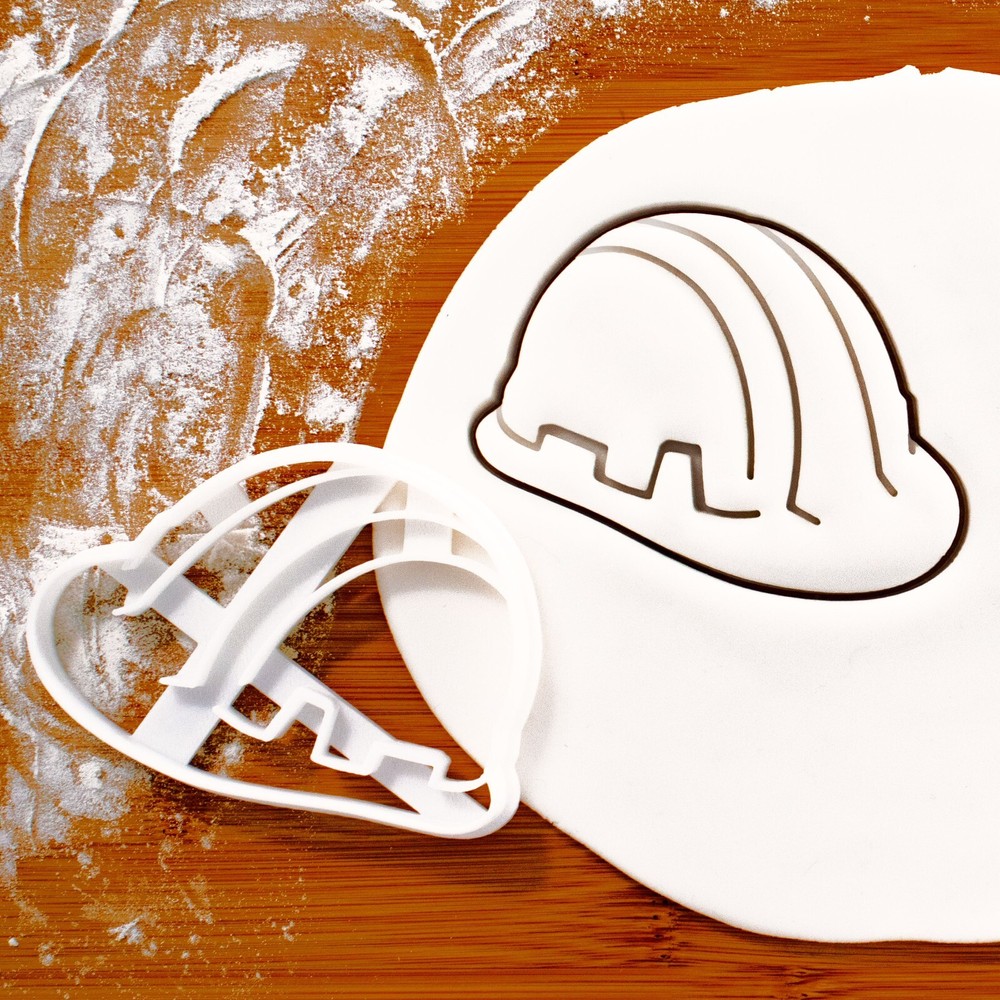 Construction Safety Helmet Cookie Cutter - site excavation demolition builder