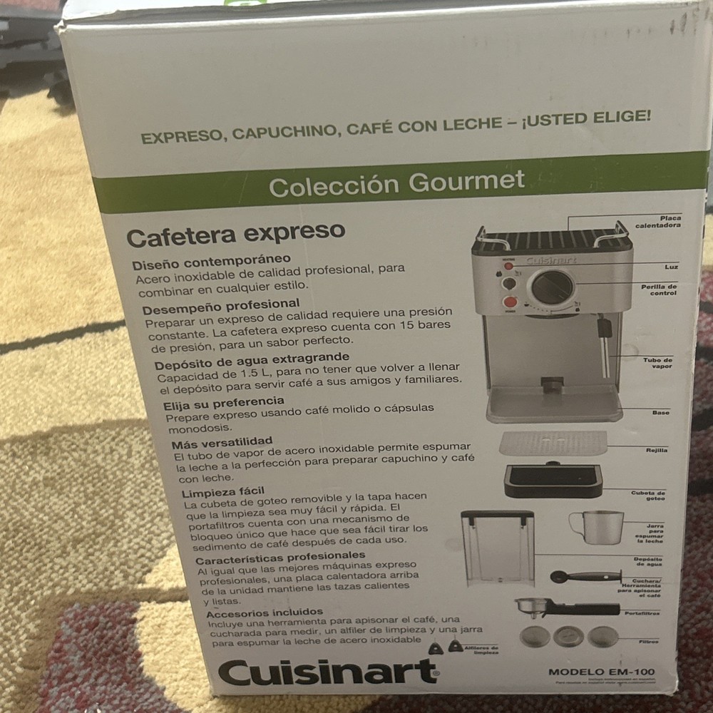 CUISINART ESPRESSO MAKER Stainless Steel OPEN BOX