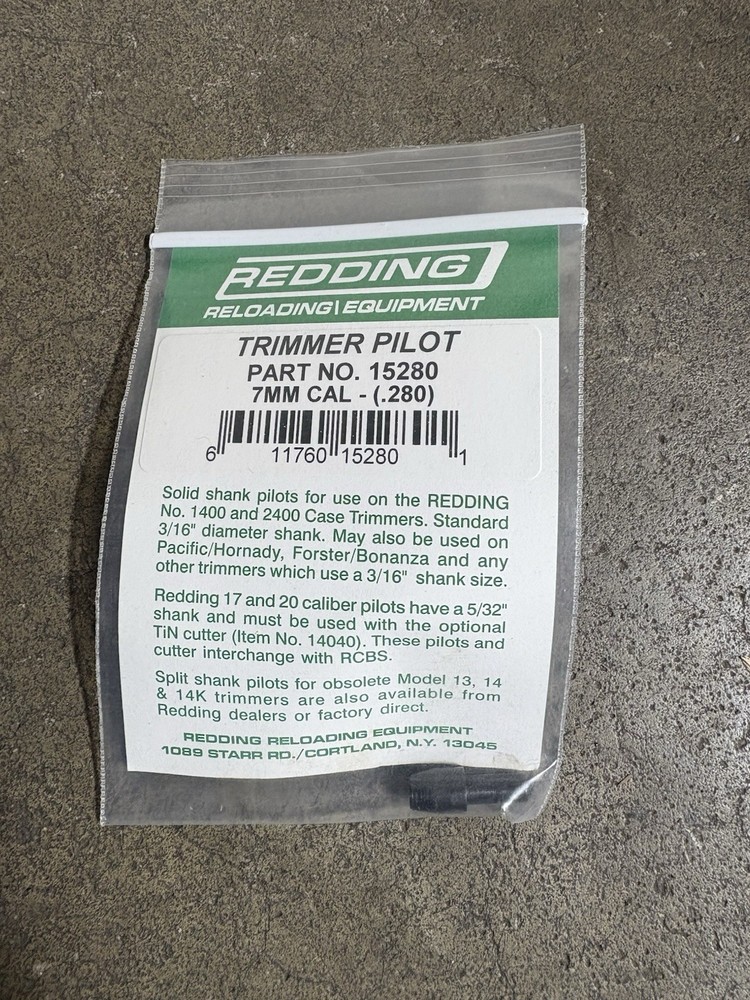 Redding Reloading Case Trimmer Pilot -- multiple available