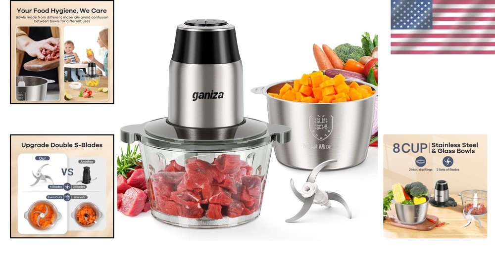 Professional Grade Food Processor - 2 Speed Control