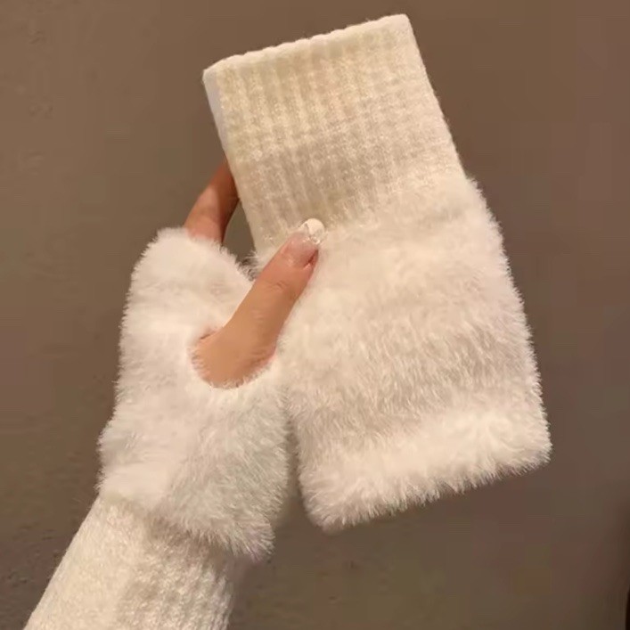 winter gloves women Half Hand