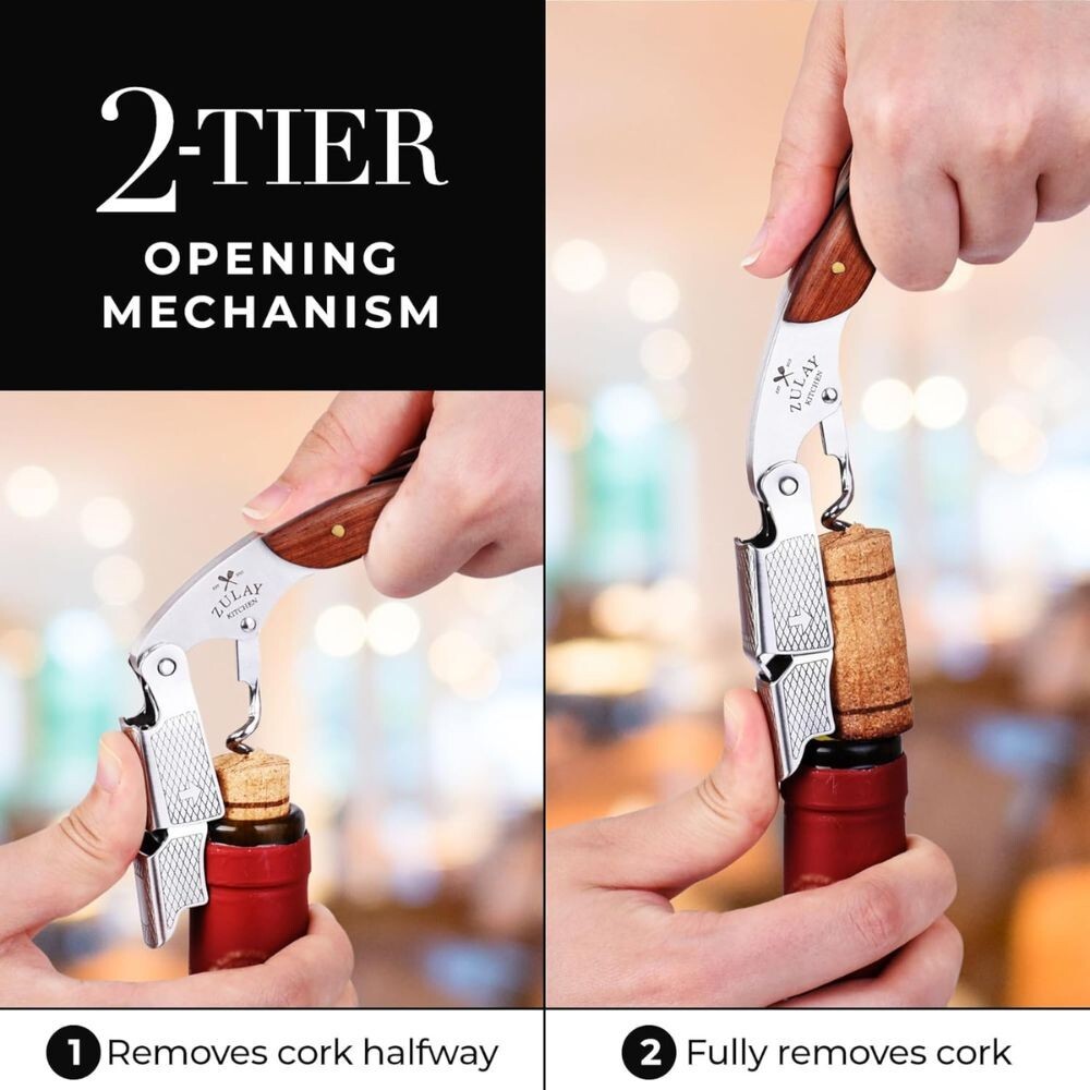 Zulay Waiter’s Corkscrew Bottle Opener