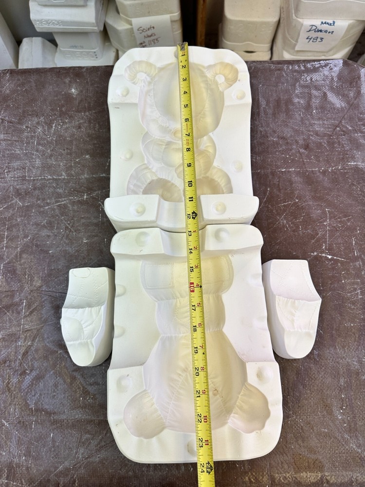 VINTAGE CASTER CERAMIC MOLD #514 TEDDY SOFTIE