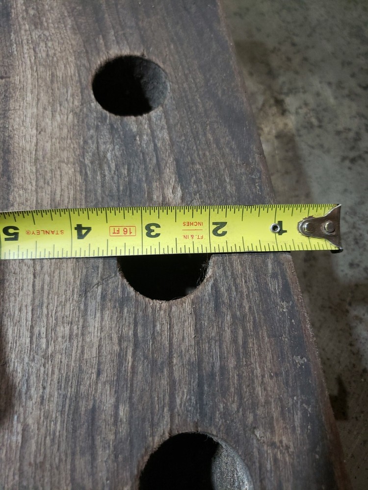 Walnut Live Edge thick Wood Block Rustic Planter Old Primitive