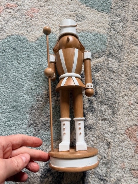 Wooden Nutcracker - 13"x3.5" - decorative - doesn't actually crack nuts