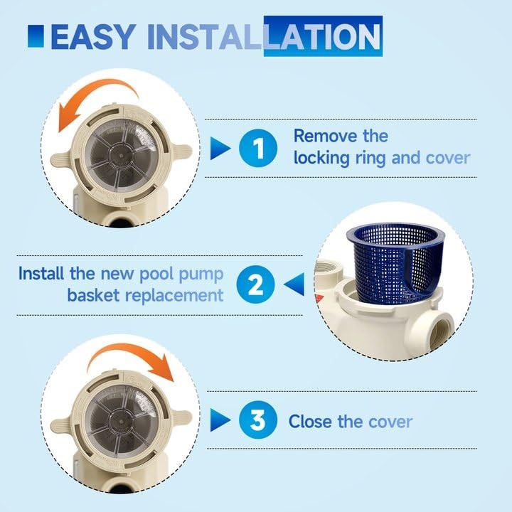 070387 Pool Pump Strainer Basket, 91110040 Pool Filter Skimmer Basket Replace...