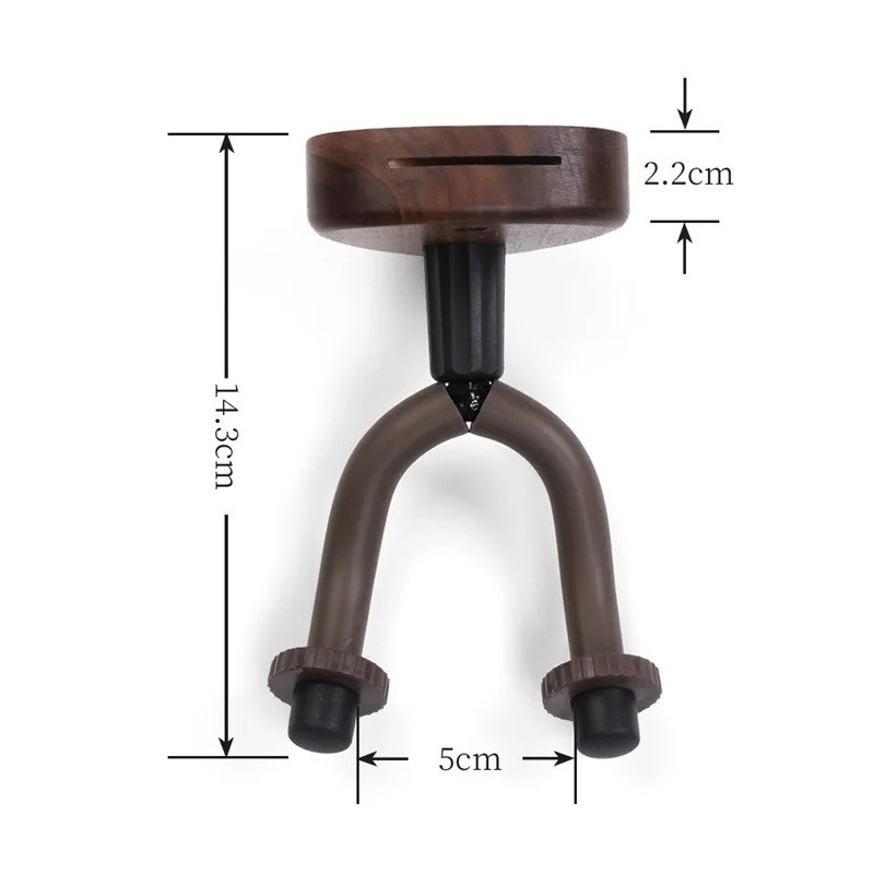 Walnut Guitar Wall Mount Hanger Holder Hook Adjustable Universal Stand