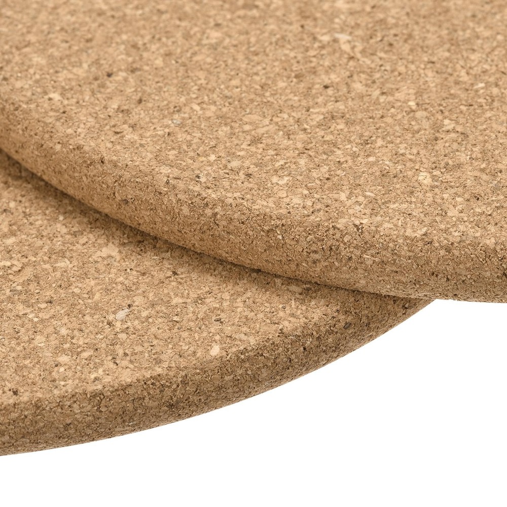 190mm round coasters 10mm thickness cork cup mat 2pcs