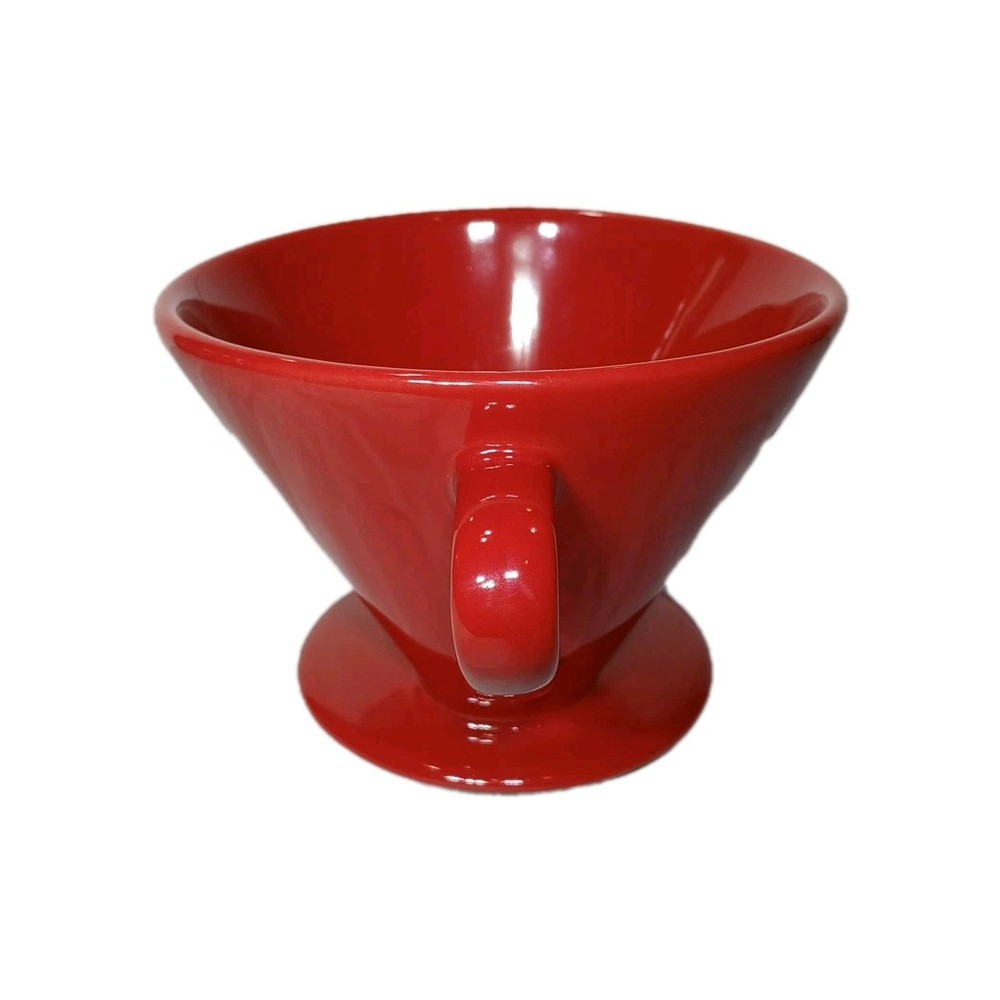 Ceramic Coffee Dripper Pour over Cone Coffee Maker Size 01, Red