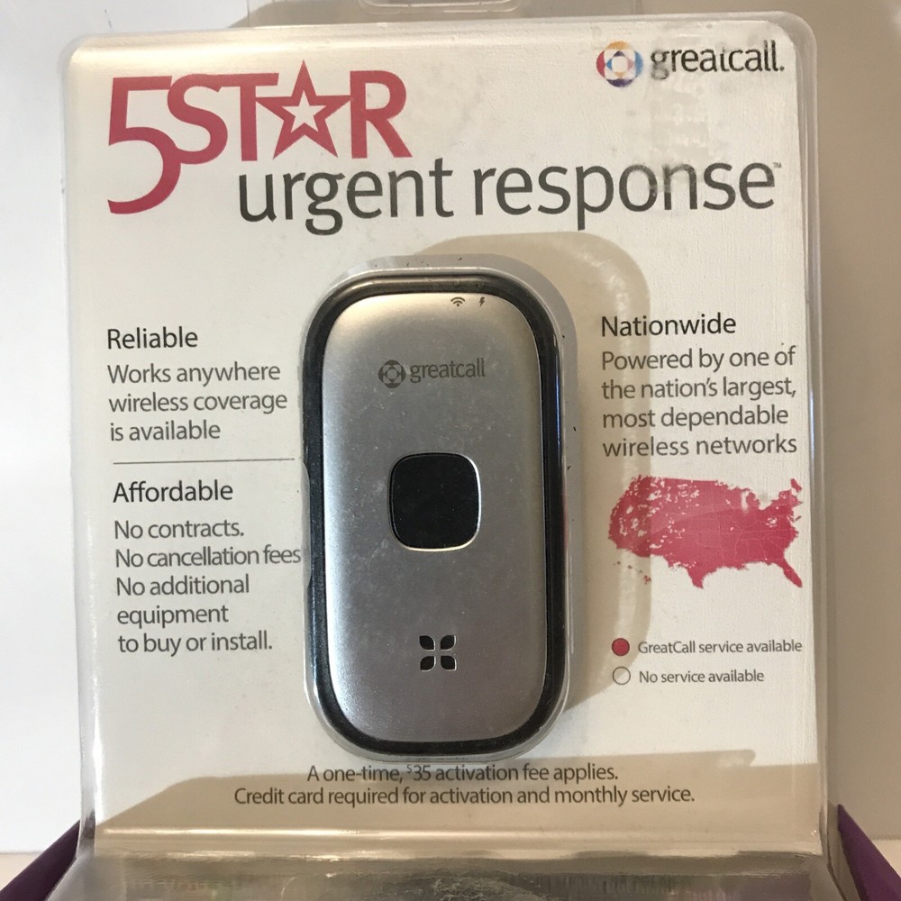 GreatCall (5STAR3-DIR-SLV) Urgent Response One-touch Waterproof Device - Silver