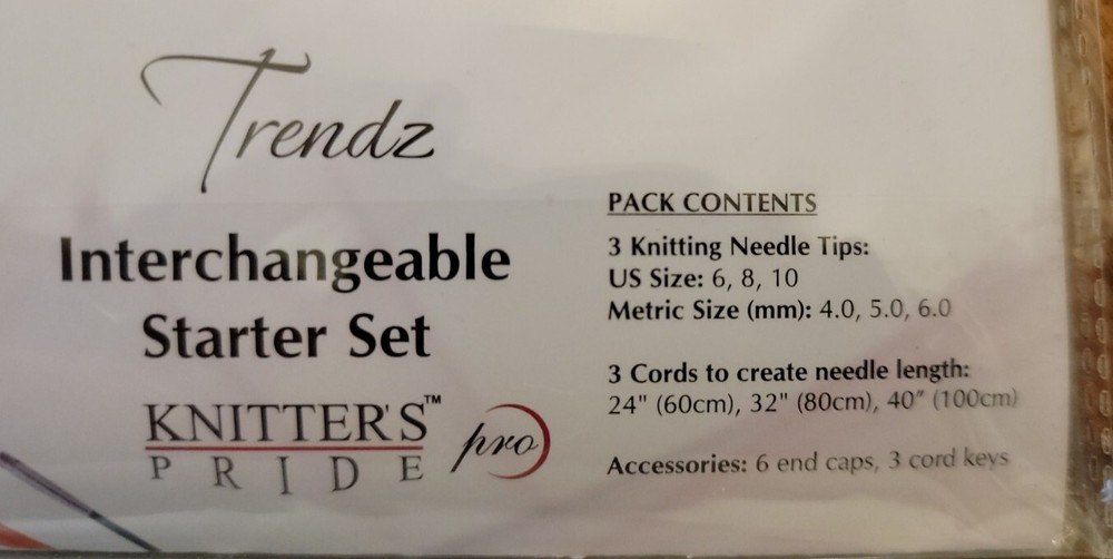 KnitPro Trendz Interchangeable Circular Knitting Needle Starter Set