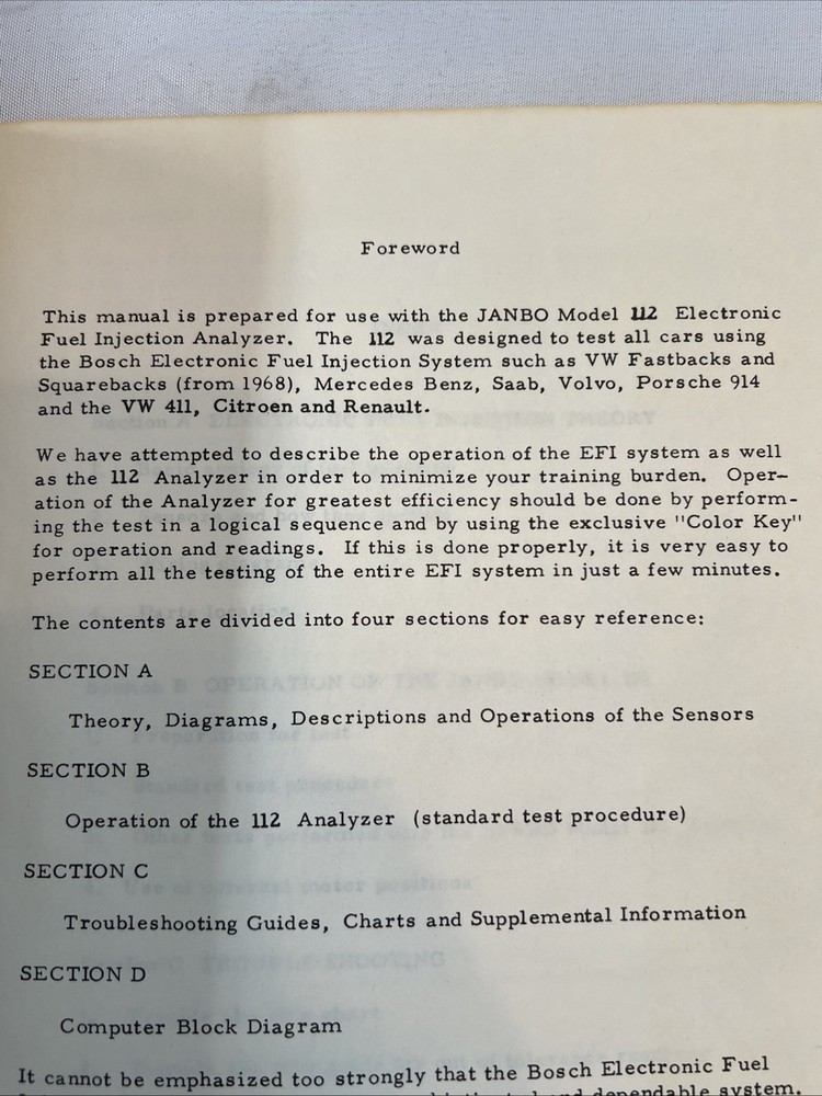 Janbo Electronic Fuel Injection Analyzer