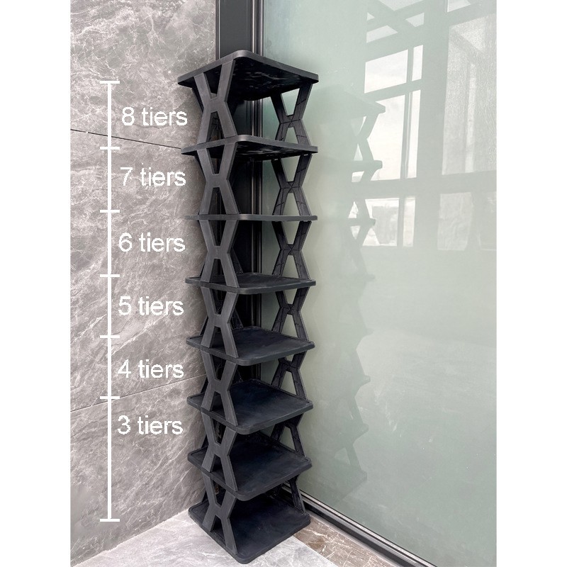 Stackable Plastic Shoe Rack, Vertical Dustproof Shoe Organizer, FREE SHIPPING
