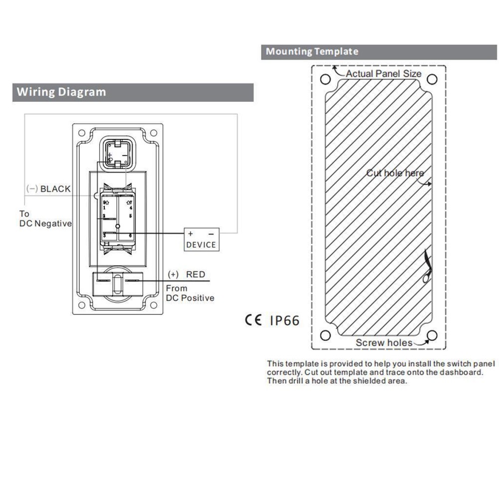 Deck Wash Rocker Switch Panel LED Washdown controller