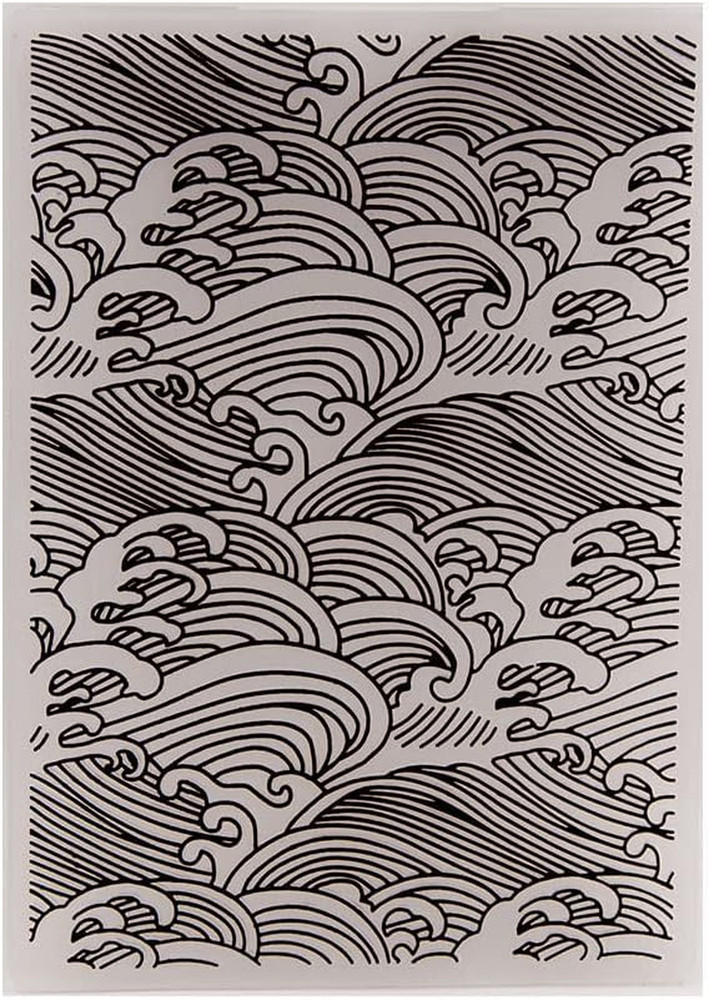 Sea Water Wave Plastic Embossing Folders for Card Making Scrapbooking and Other