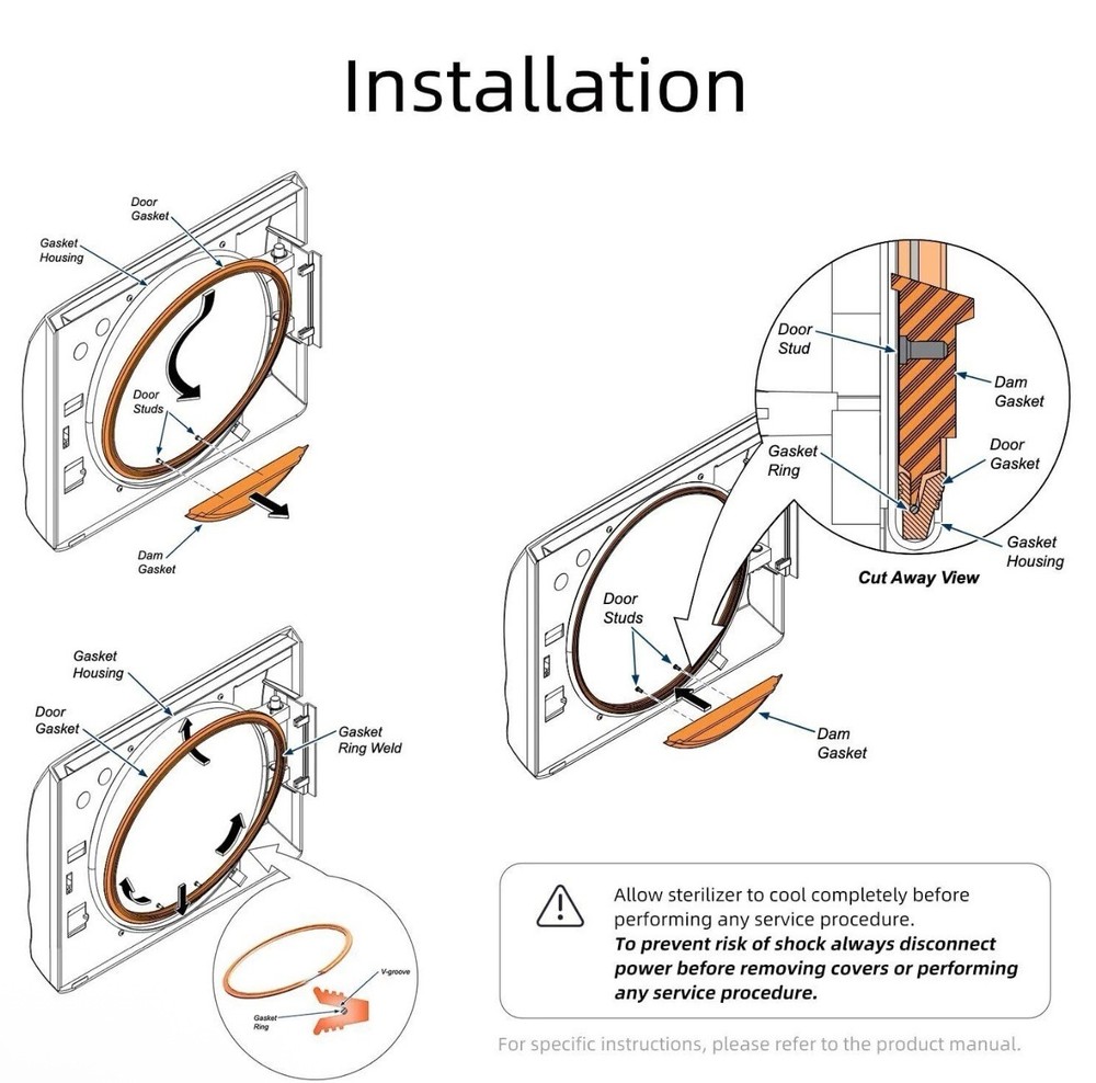 Midmark M9 Door Gasket Compatible Replacement - Same Day Shipping