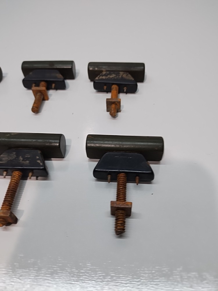 green bakelite door handles or drawer pulls